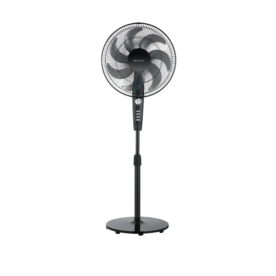Maxi 16-Inch Black Standing Fan with Bionic Blades | Dreamworks